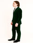 Men’s Emerald Green Velvet Suit – Slim Fit Tuxedo for Weddings, Prom, and Red Carpet Events