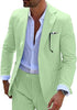 Men's 2pc Summer Seersucker Modern Fit  Navy Suit