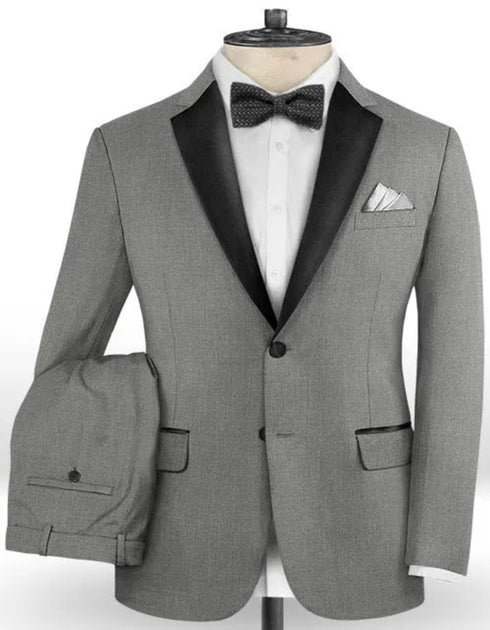 Grey Two Pieces Groomsmen suits Fashion Men Suits