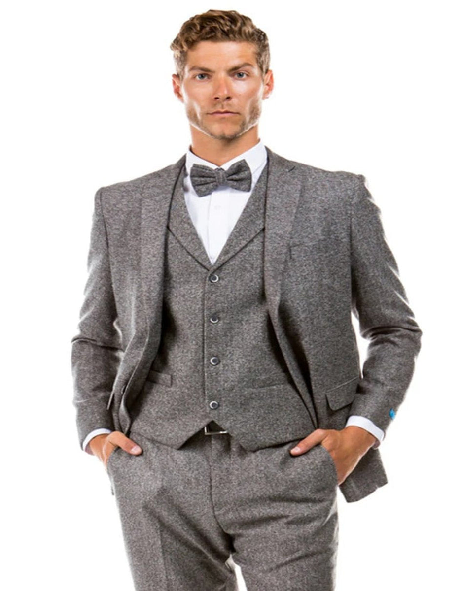1920s Vintage Suits Patterns Checkered Suit In Gray main image 0