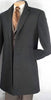 Men's Car Coat - Mid length Wool Coat Collection in a Soft Blend - Dark Charcoal Masculine color Grey Overcoat