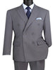 Pleated Suit - Mens Suits With Pleated Pant -  Regular Fit Suit - Poplin Grey Suit