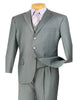 Light Grey Suit - Silver Gray Suit For Wedding - Mens 3 Button Classic Fit Vested Light Grey Suit