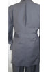 Mens 4 Button Double Breasted Vest Pleated Suit in Grey