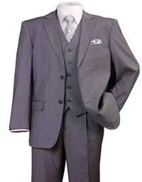 1920s Mens Suit - 1920s Mens Outfit - 1920s costume Bold Pinstripe Suit Grey