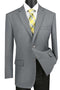 Mens Classic Wool Feel Blazer Sports Coat in Medium Grey