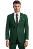 Men's Basic 2 Button Slim Fit Wedding Green Suit