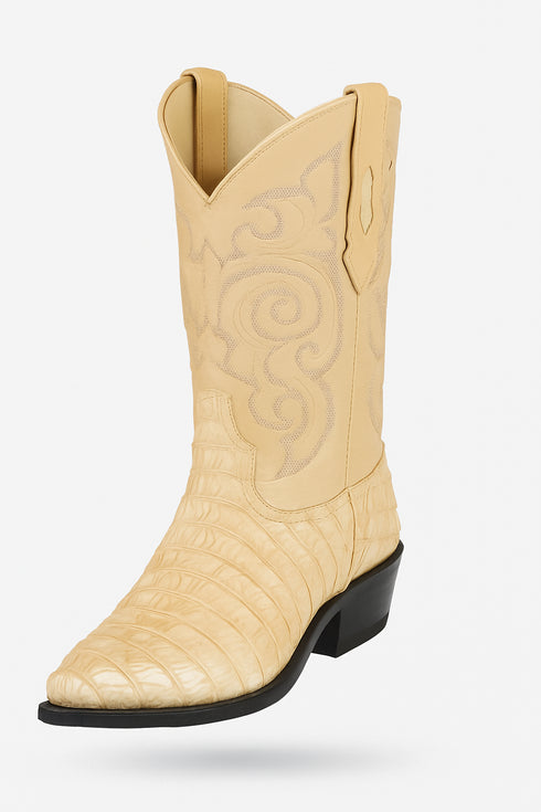 Botas de Cocodrilo - Caiman Cola Horma Puntal- A