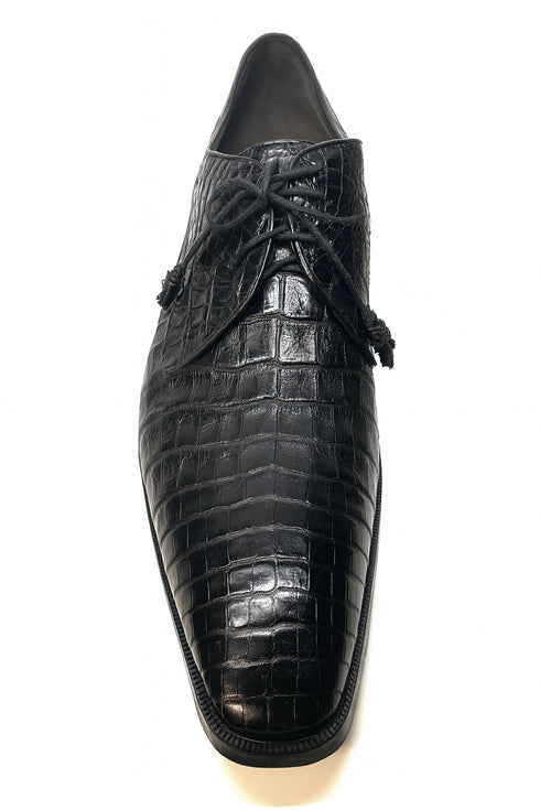 Los Altos All-Over Crocodile Lace Up Dress Shoes