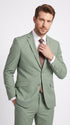 Vanderbilt Collection Men’s Sage 2 Piece Suit, Classic 2 Button Formal Wedding Business Dress Suit