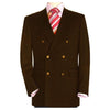 High Quality Dark Brown Wool Fabric Double Breasted Blazer