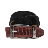 Marco Di Milano Hugo Belt - Wine/Black Leather Loafer