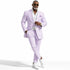 Mens Premium Cotton Seersucker Stripe Suit – Purple