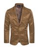 Men's Western Camel Blazer Slim Fit Shiny Finish Sport Coat for Weddings, Parties & Formal Events