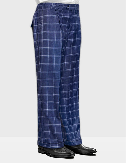 Statement Clothing | Wide Leg Plaid Pants Indigo