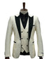 Ivory Tuxedo - Cream Wedding Suit - Off White Groom 1 Button Suit