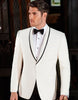 Mens Designer Charles Shawl Dinner Jacket in Ivory