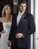 Mens Designer Jackson Peak Lapel Wedding Tuxedo in Black