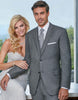 Mens Designer Classic 2 Button Tyler Tuxedo Suit in Light Grey