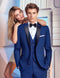 Mens Designer Wainscott Wedding Tuxedo Cobalt Blue
