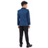 New Perry Ellis Boys Indigo Tuxedo Set, Solid 5-Piece Black Shawl Collar
