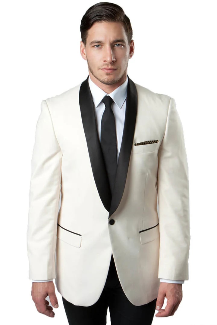 Big and Tall Dinner Jacket - Big Man Sport Jacket - Mens Blazer - Ivory main image 0