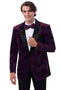 Men’s Designer Purple Velvet Studded Tuxedo Jacket – Formal Prom and Wedding Wear