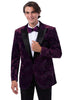 Men’s Designer Purple Velvet Studded Tuxedo Jacket – Formal Prom and Wedding Wear
