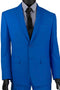 Mens 2 Button Wool Feel Slim Fit Suit in French Blue