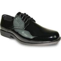 Bravo Mens Classic Formal Shiny Patent Tuxedo Shoe in Black