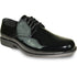Bravo Mens Classic Formal Shiny Patent Tuxedo Shoe in Black