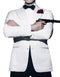 Mens 007 James Bond White Sequin Tuxedo