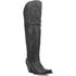 Dan Post Womens Jilted Black 20 Snip Toe Over-the-Knee Zipper Boot