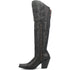Dan Post Womens Jilted Black 20 Snip Toe Over-the-Knee Zipper Boot