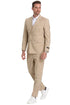 Tan Suits For Wedding - Tan Groomsmen Suits - Tan Pin-Stripe Tuxedo