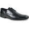 Bravo Mens Pointed Plain Toe Oxford Dress Shoe in Black