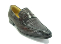 KS478-110E Carrucci Burnished Woven Penny Loafer Carrucci