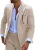 Men's 2pc Summer Seersucker Modern Fit  Navy Suit