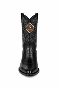 King Exotic Ostrich Leg Traditional Cowboy Boot J-Toe