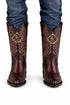 King Exotic Ostrich Leg Traditional Cowboy Boot J-Toe
