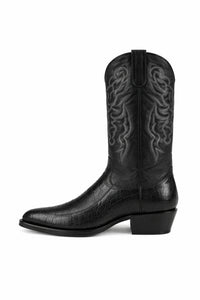 King Exotic Ostrich Leg Traditional Cowboy Boot J-Toe
