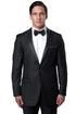 Mens Gray Tuxedo - Grey Wedding Suit-Mens Skinny Fit One Button Satin Trim Peak Lapel Prom & Wedding Tuxedo In Charcoal Grey