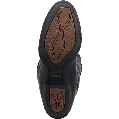 Laredo Maddie Black Round Toe Leather Women Boots