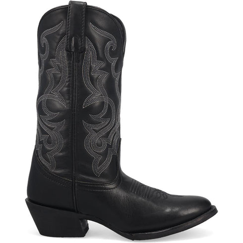 Laredo Maddie Black Round Toe Leather Women Boots