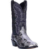 Laredo Monty Black & White Snake Print Men's Western Boots