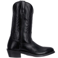Laredo Paris Black Leather R-Toe Men's Boots