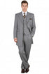 Mens Zoot Suit - Light Gray 3-Piece Suit with Vest – Classic Business and Wedding Formal Wear - 1920s Fashion