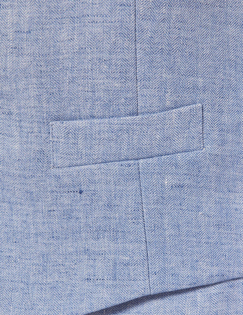 Mens Linen Suit For Beach Wedding - Summer Suit in Light Blue