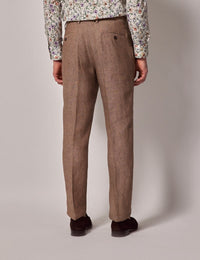 Mens Linen Suit For Beach Wedding - Summer Suit in Light Brown