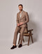 Mens Linen Suit For Beach Wedding - Summer Suit in Light Brown